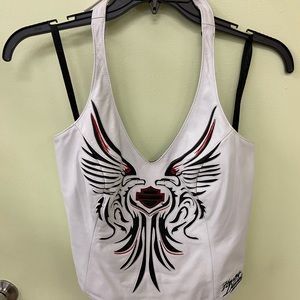 Harley Davidson Leather Halter Top W/ Chaps